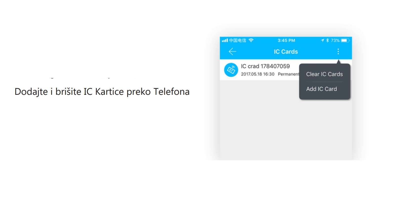 Sciener Aplikacija Dodavanje Kartice